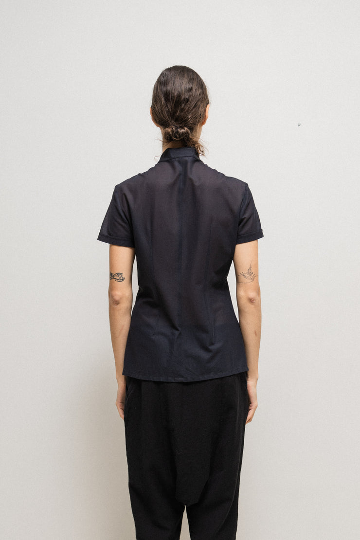 ANN DEMEULEMEESTER - 90’s See-through button up top