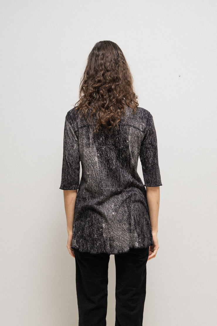 UNDERCOVER - SS04 « Languid » Double layer patterned top with frilled edges