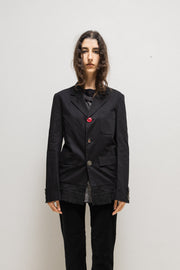 UNDERCOVER - FW04 « But Beautiful » Cotton jacket with button details and wool docking panels