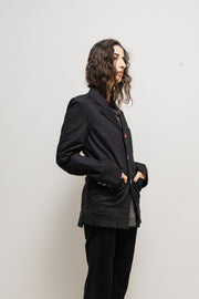 UNDERCOVER - FW04 « But Beautiful » Cotton jacket with button details and wool docking panels