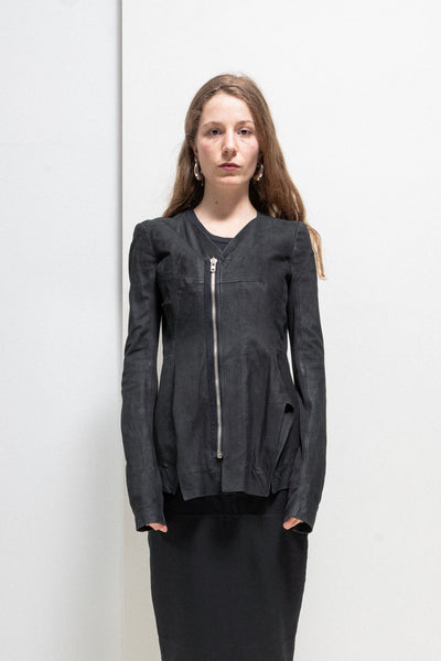 ​RickOwens 16SS CYCLOPS シャツジャケット 46 本人着用 RICK OWENS - SS16 « CYCLOPS » Lamb leather zip up jacket with