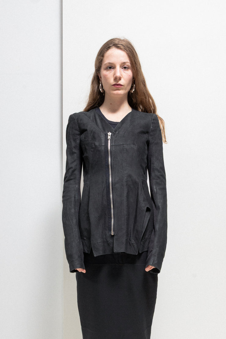 RICK OWENS - SS16 « CYCLOPS » Lamb leather zip up jacket with