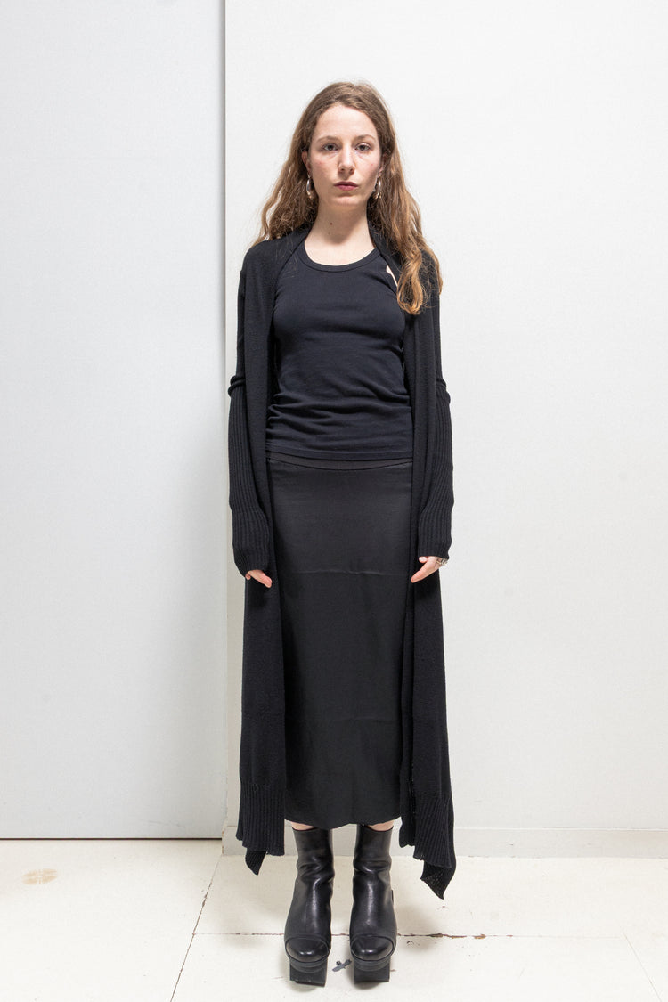 RICK OWENS - FW07 « EXPLODER » Extra fine merino wool cardigan