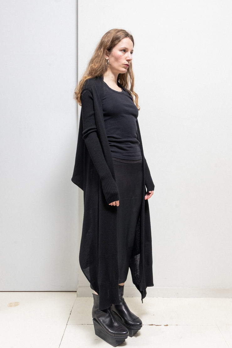 RICK OWENS - FW07 « EXPLODER » Extra fine merino wool cardigan