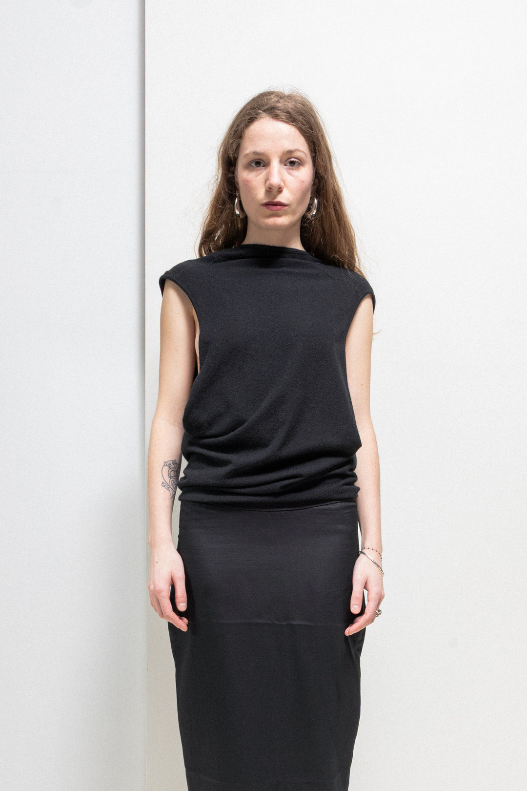 RICK OWENS FOR REVILLON - 2003 / 2006 Cashmere sleeveless top – L