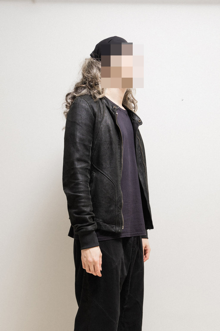 RICK OWENS - FW06 « DUSTULATOR » Soft lamb leather intarsia jacket