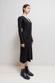 OLIVIER THEYSKENS - FW01 Wool / silk double breasted dress (runway)