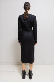 OLIVIER THEYSKENS - FW01 Wool / silk double breasted dress (runway)