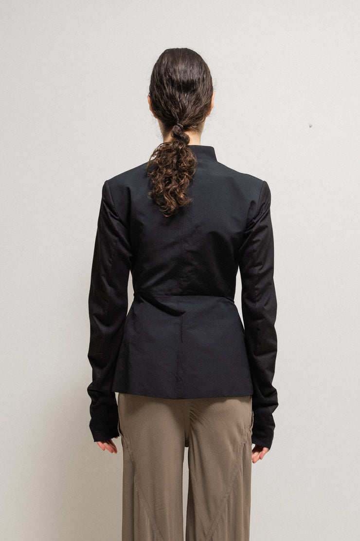 RICK OWENS - SS09 « STRUTTER » Textured cotton blend jacket with straps to tie up (runway)