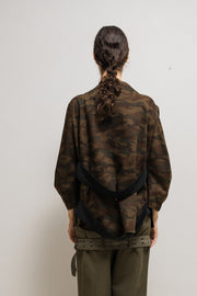 YOHJI YAMAMOTO - SS06 Camo cotton jacket with front straps