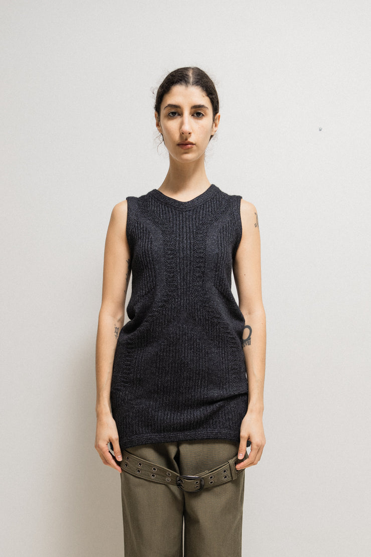 UNDERCOVER - FW09 "Earmuff maniac" Thick ribbed wool dress top