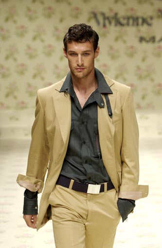 VIVIENNE WESTWOOD MAN - SS04 Military pocket shirt with orb buttons (runway)
