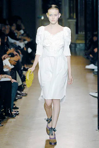 UNDERCOVER - SS08 "Summer Madness" sheer dress with pleating details (runway)