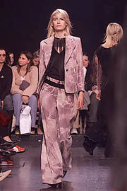 ANN DEMEULEMEESTER - SS01 Dyed flared leather pants (runway)