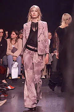 ANN DEMEULEMEESTER - SS01 Dyed leather jacket (runway)
