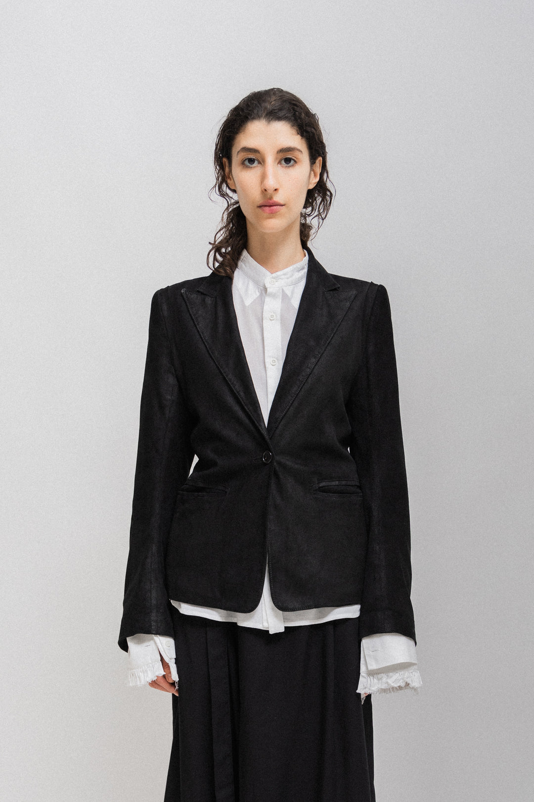 ジャケット・アウター S/S2000 Ann Demeulemeester ANN DEMEULEMEESTER - Leather jacket with backpack straps