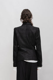 ANN DEMEULEMEESTER - Leather jacket with backpack straps (early 00's)