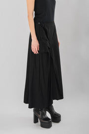 YOHJI YAMAMOTO - SS08 Long skirt with side knots and pleats
