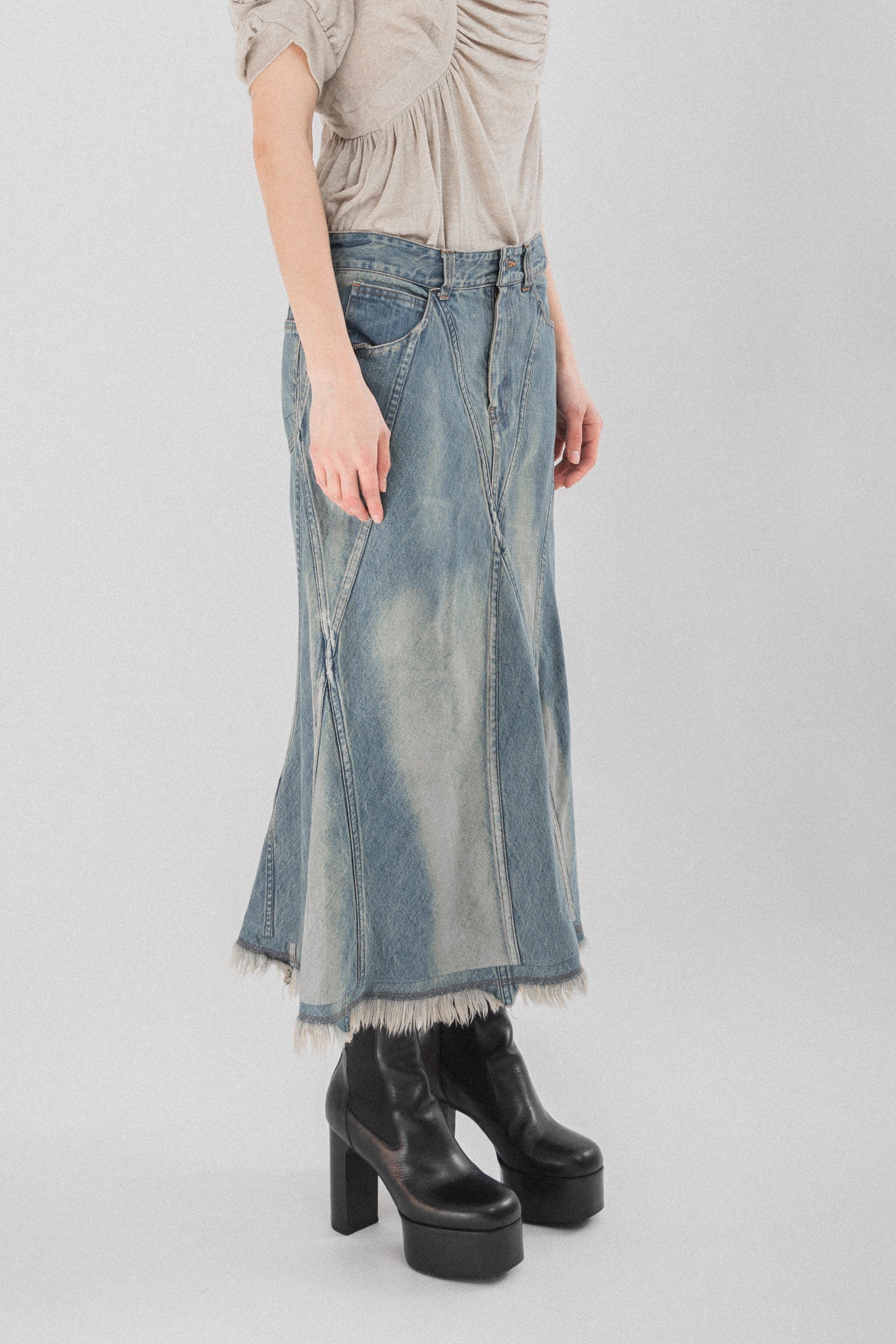 MLB■Gradation Printed Denim Skirt★送料込 Buy Girls Denim Skirt-Blue-7 Y Online in Jordan - bfab