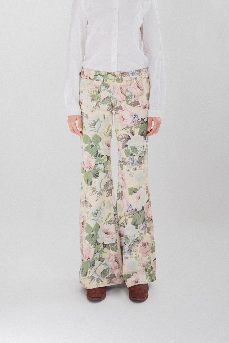 JUNYA WATANABE - SS02 Floral flared jeans
