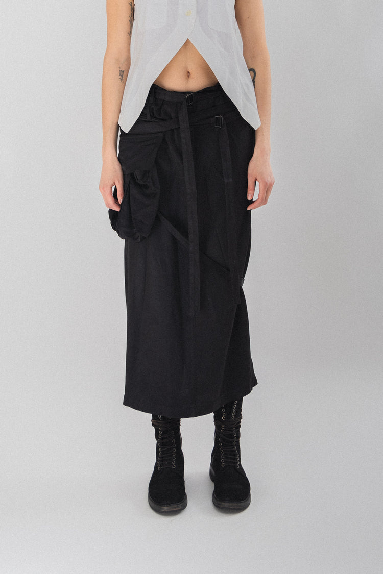 希少　ANN DEMEULEMEESTER　総柄　巻きスカート　パレオ　ブラック パレオ スカート | 通販・人気ランキング - 価格.com ☆希少 ANN