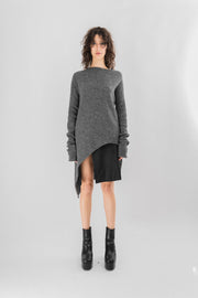 RICK OWENS - FW09 CRUST Alpaca wool bias knitted sweater