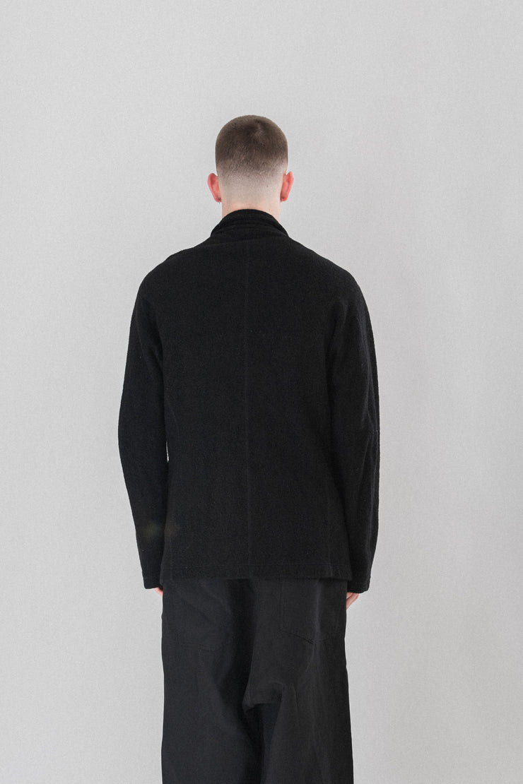 YOHJI YAMAMOTO POUR HOMME - Wool button up coat with flap pockets