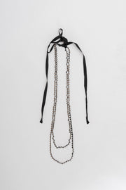 ANN DEMEULEMEESTER - SS09 Silver ribbon necklace