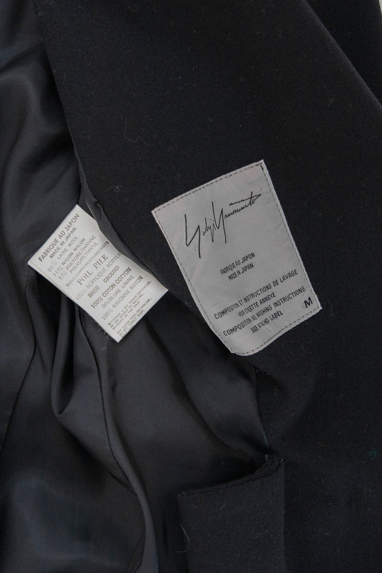 YOHJI YAMAMOTO - FW97 Wool jacket with a removable faux fur collar