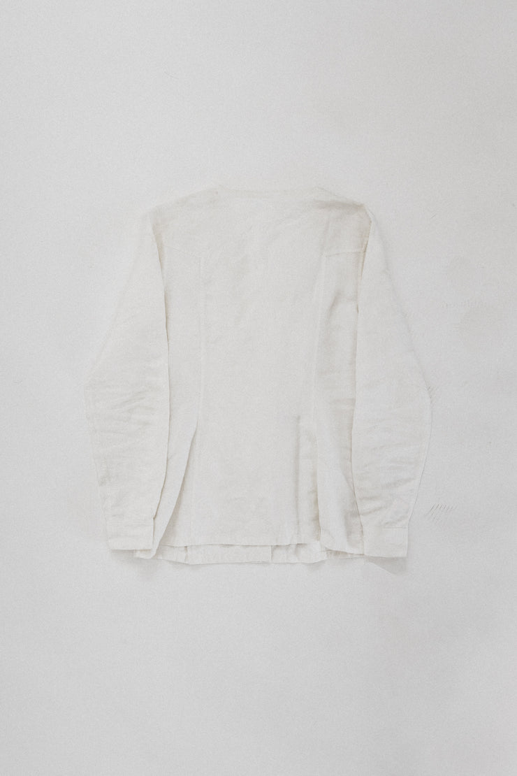 YOHJI YAMAMOTO - Triple buttoning linen shirt (late 80&