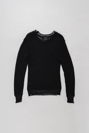 ANN DEMEULEMEESTER - SS98 Net sweater with patterned hems