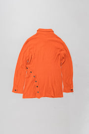 ANN DEMEULEMEESTER - FW96 Orange shirt with a side buttoning (runway)