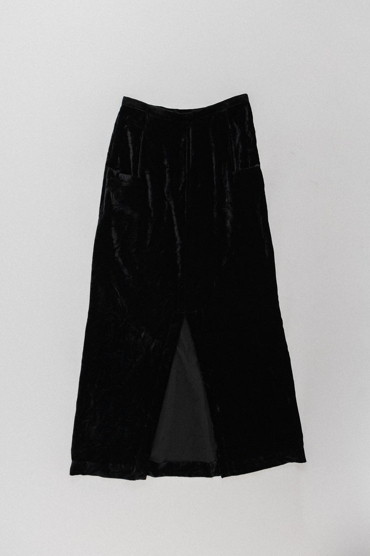 YOHJI YAMAMOTO - FW05 Velvet skirt with pockets