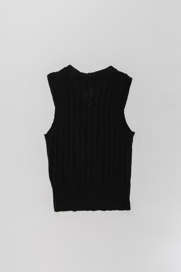 ANN DEMEULEMEESTER - V Neck knitted sweater (90&