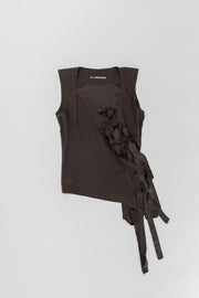 A.F VANDEVORST - Silk top with braided straps (early 00's)