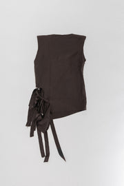 A.F VANDEVORST - Silk top with braided straps (early 00's)
