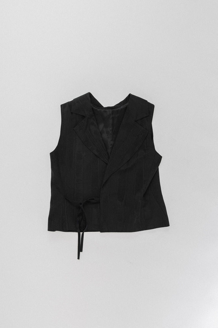 ANN DEMEULEMEESTER - FW95 Iridescent wrap vest