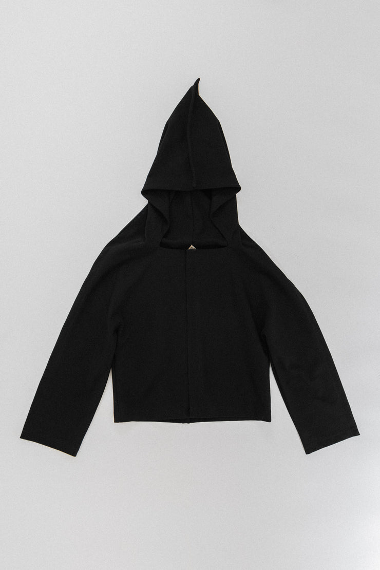 COMME DES GARCONS - Cropped jacket with a pointy hood