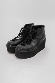 YOHJI YAMAMOTO - Platform leather open shoes