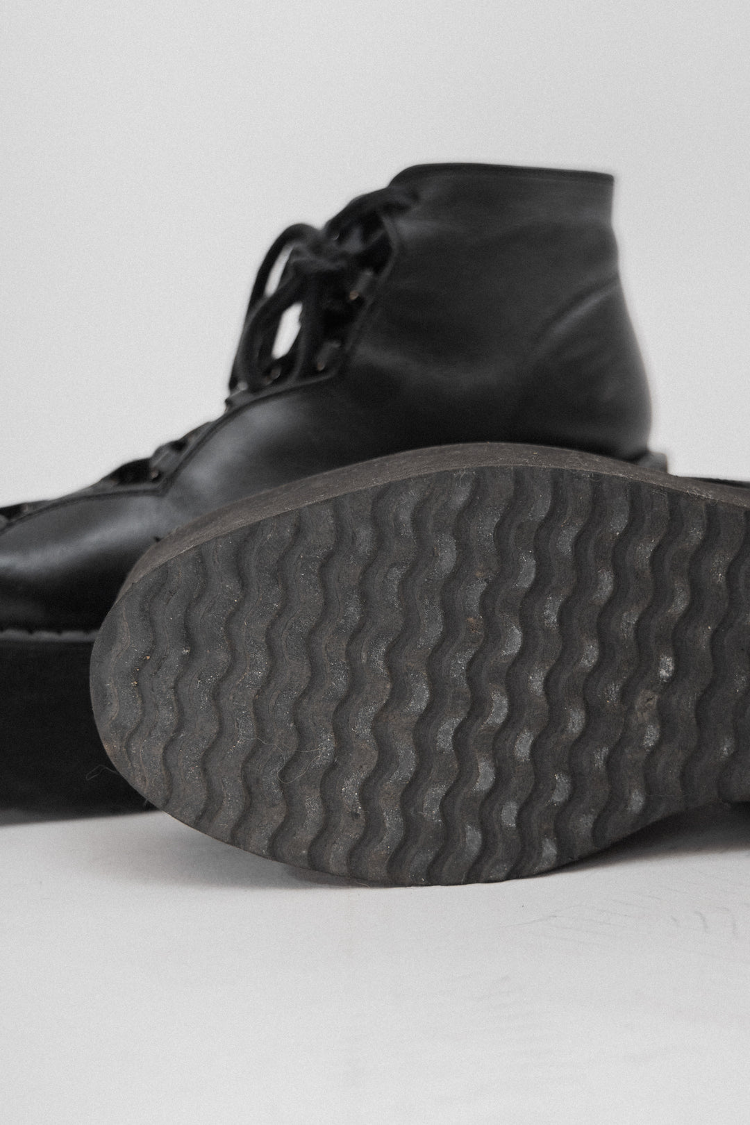 YOHJI YAMAMOTO - Platform leather open shoes – L'OBSCUR