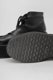 YOHJI YAMAMOTO - Platform leather open shoes