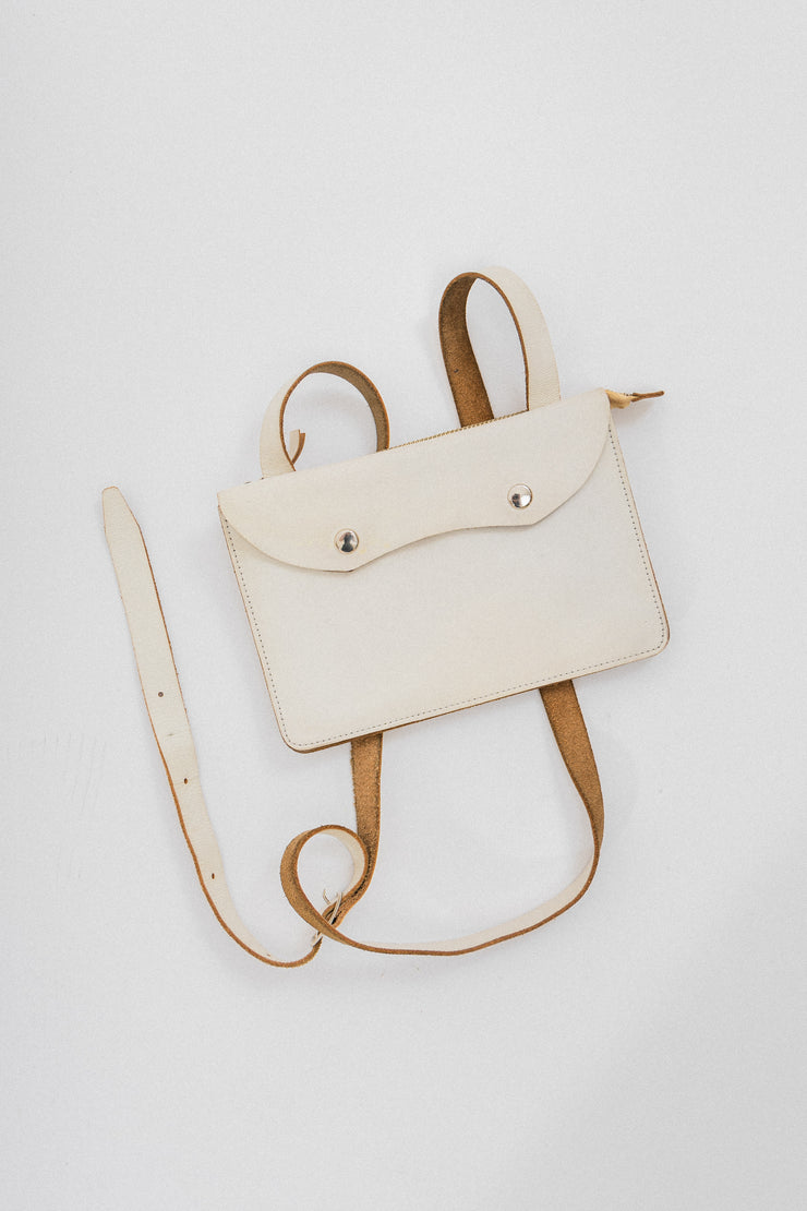 COMME DES GARCONS - TRICOT White leather bag (80&