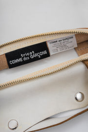 COMME DES GARCONS - TRICOT White leather bag (80's)