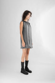 UNDERCOVER - AW07 “Knit” Silk ruched mini dress (runway)
