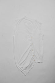 MARTIN MARGIELA - 2005 White label asymmetrical button up cardigan