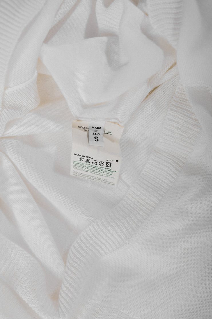 MARTIN MARGIELA - 2005 White label asymmetrical button up cardigan