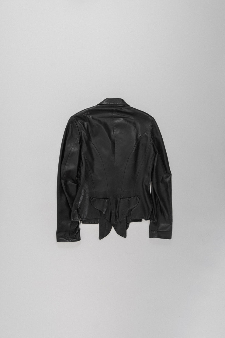 YOHJI YAMAMOTO - FW03 Pattern cut leather jacket
