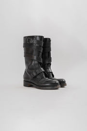 HELMUT LANG - FW03 Leather strap boots (runway)