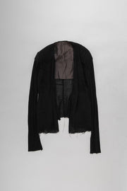 RICK OWENS - Silk jacket with frayed hems (early 00's)
