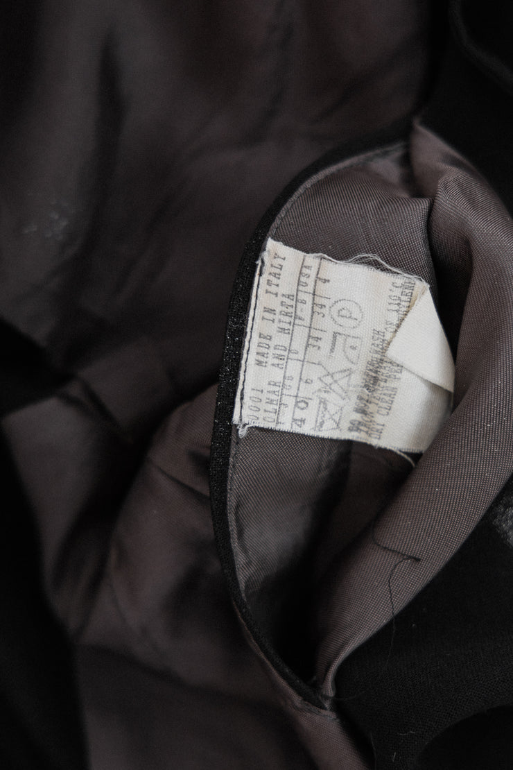 RICK OWENS - Silk jacket with frayed hems (early 00&